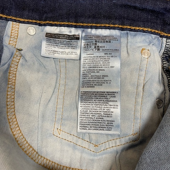 Levi's Strauss & Co. Dark Blue Denim Jeans Men’s Size 38X33 Straight Leg - Picture 12 of 13